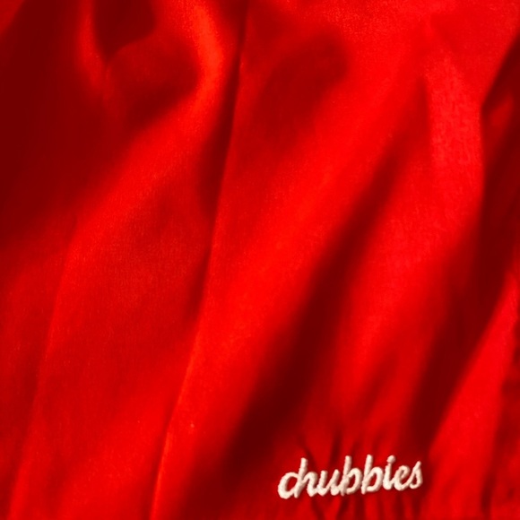 Chubbies Men's Classic Swim Trunks Red and Blue Shorts Size Medium 7” Inseam NEW - Picture 3 of 7
